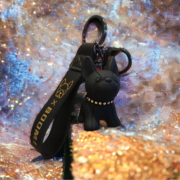 NWT French Bulldog Black Dog Keychain w/Silver Accent Collar Limited Edition - Picture 9 of 12